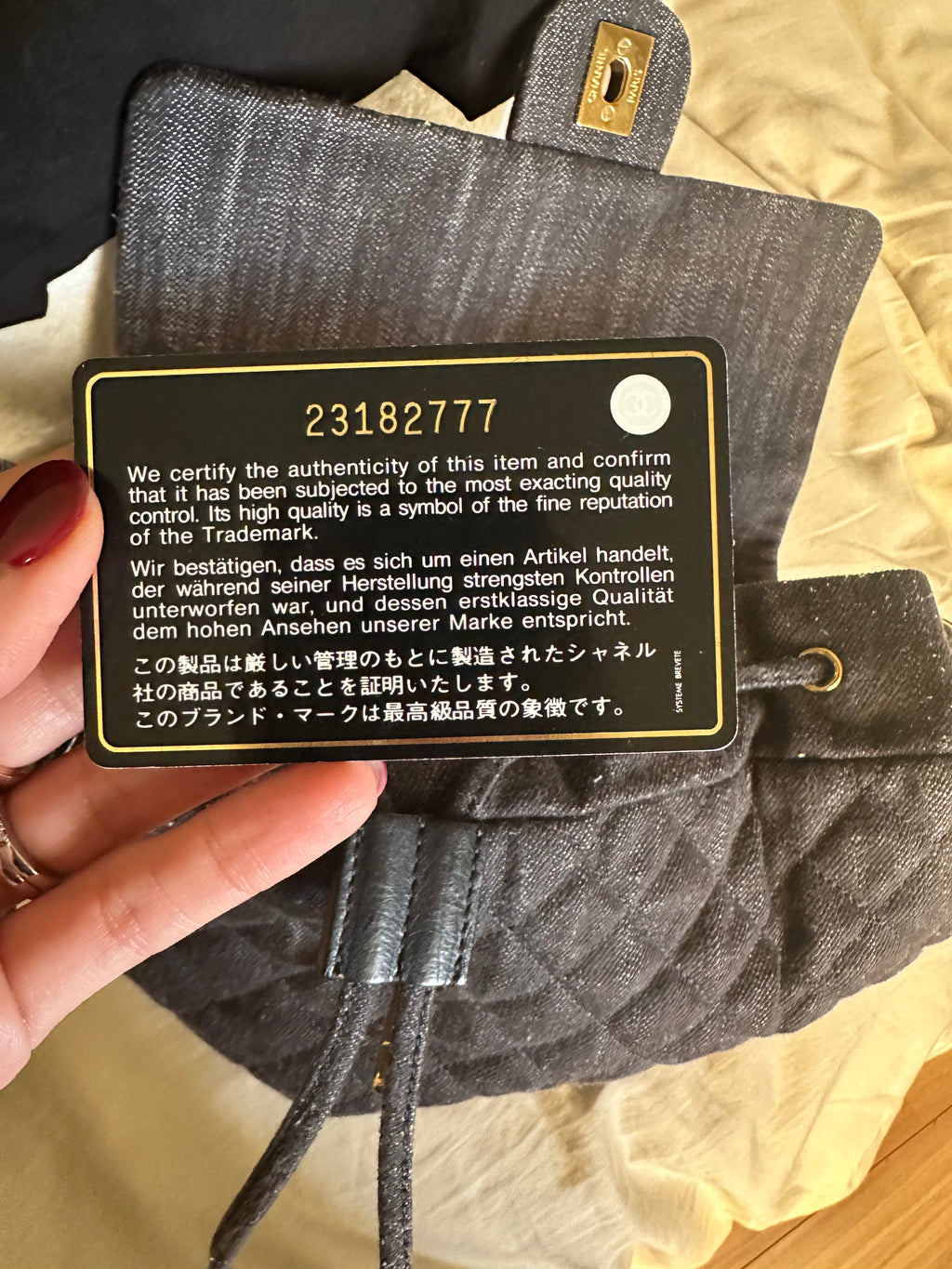 Chanel backpack denim