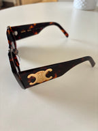 Celine lentes rectangular carey