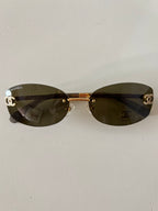Chanel Rimless Ovalado Dorado