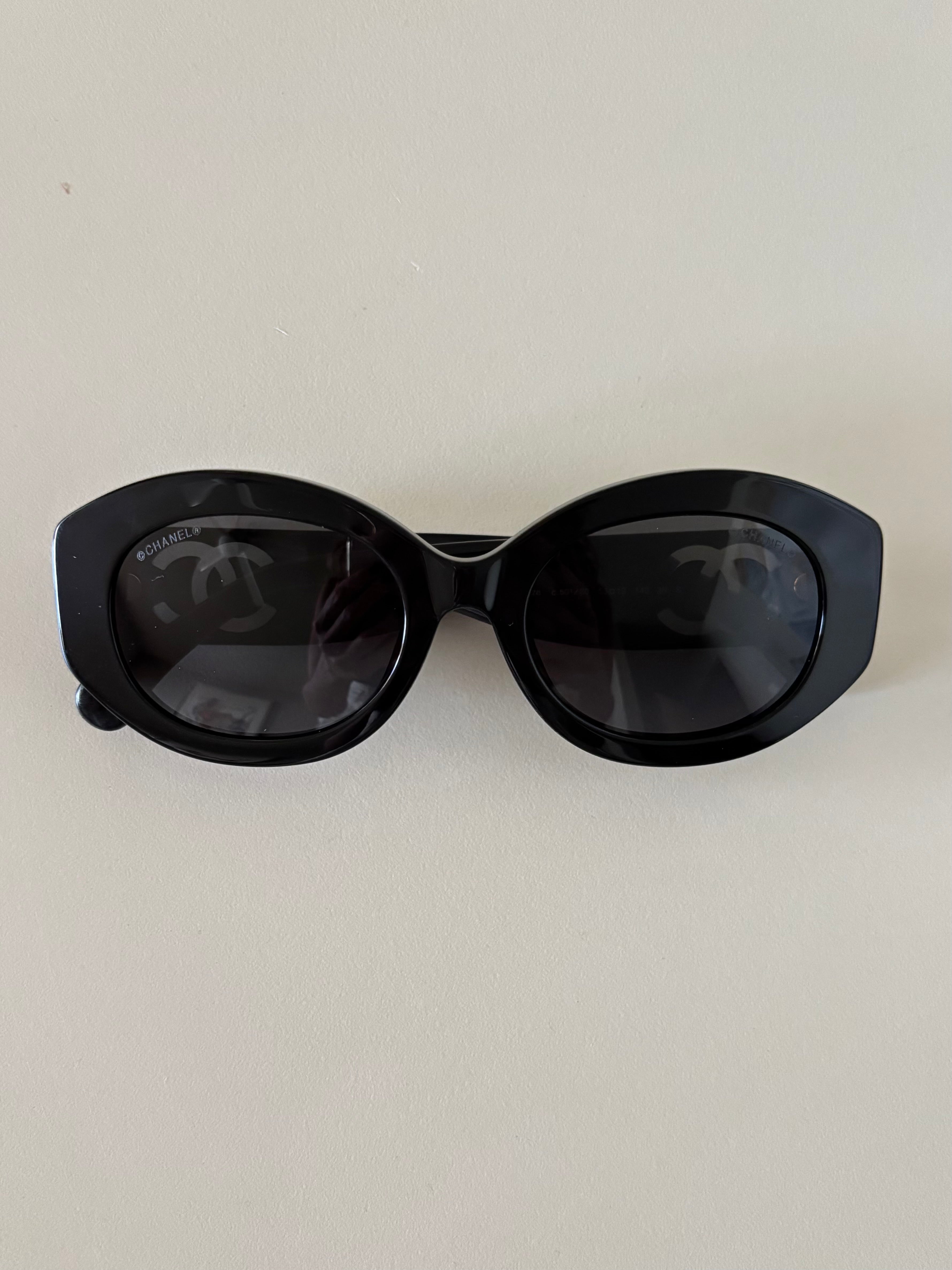 Chanel Black Oversized Oval