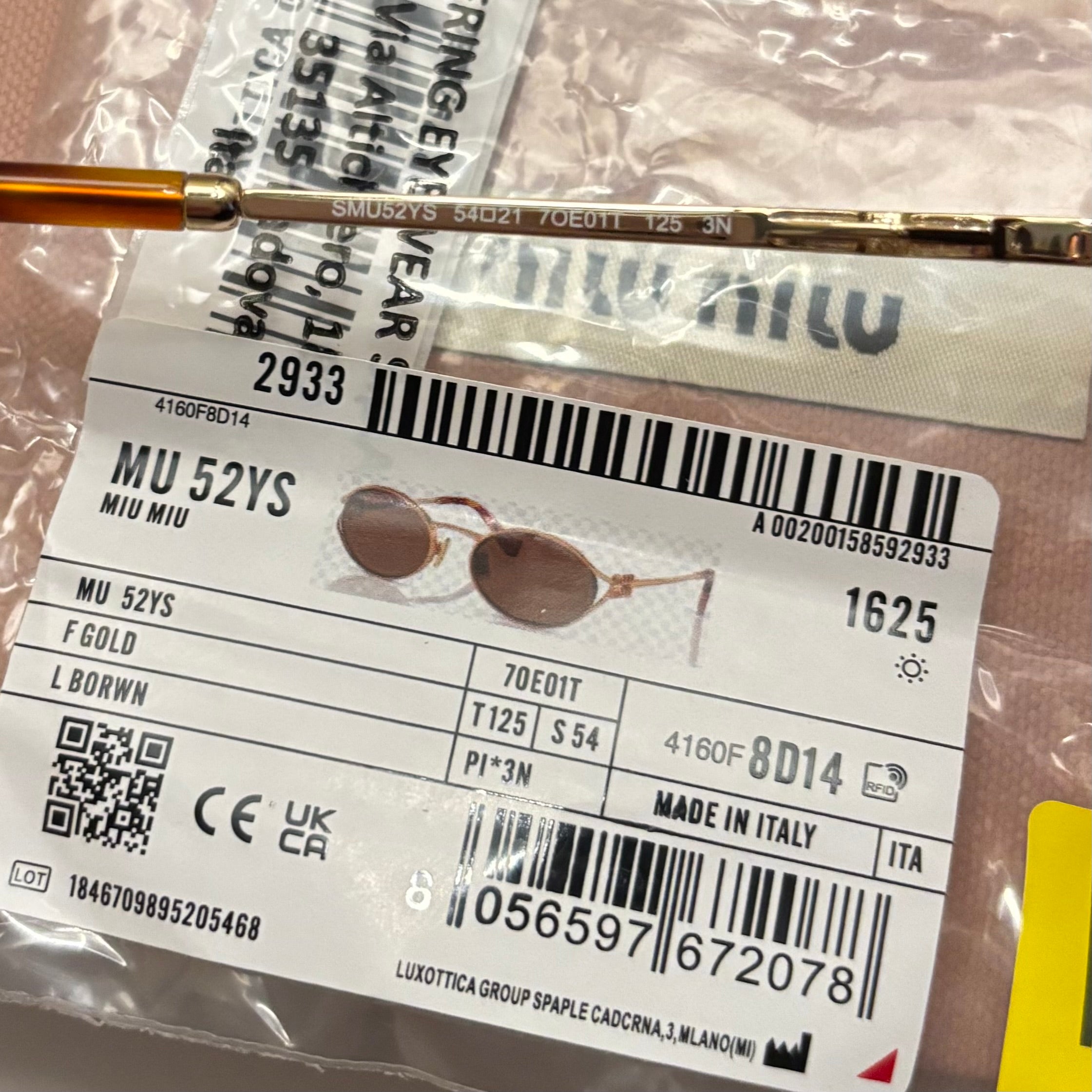 Miu miu lentes ovalados