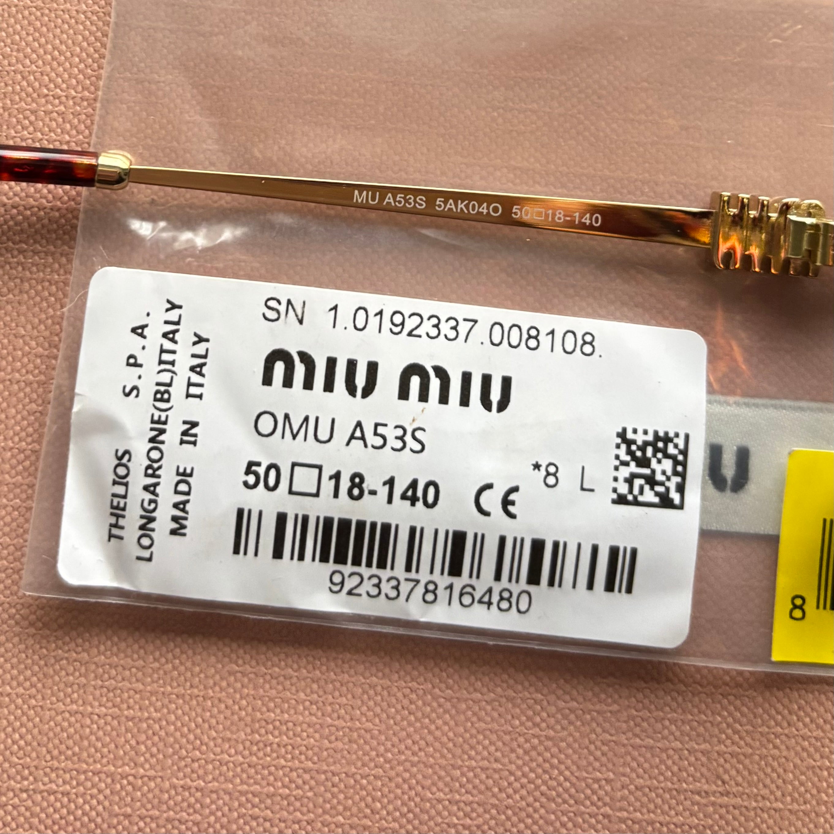 Miu miu lentes rectangulares