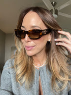 Chanel lentes rectangulares café