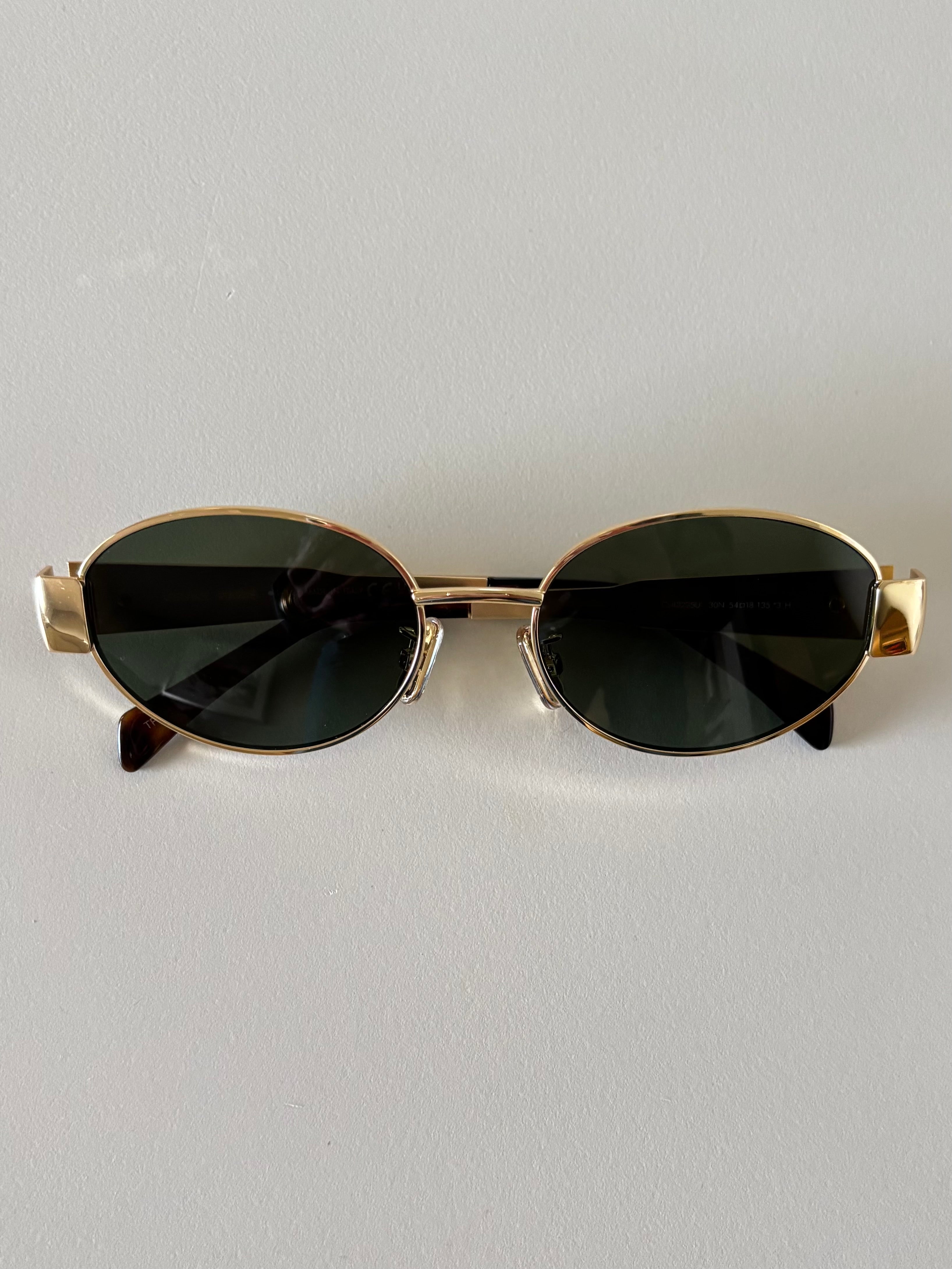 Celine lentes ovalados oro