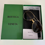 Bottega Lentes Aviator Sardine