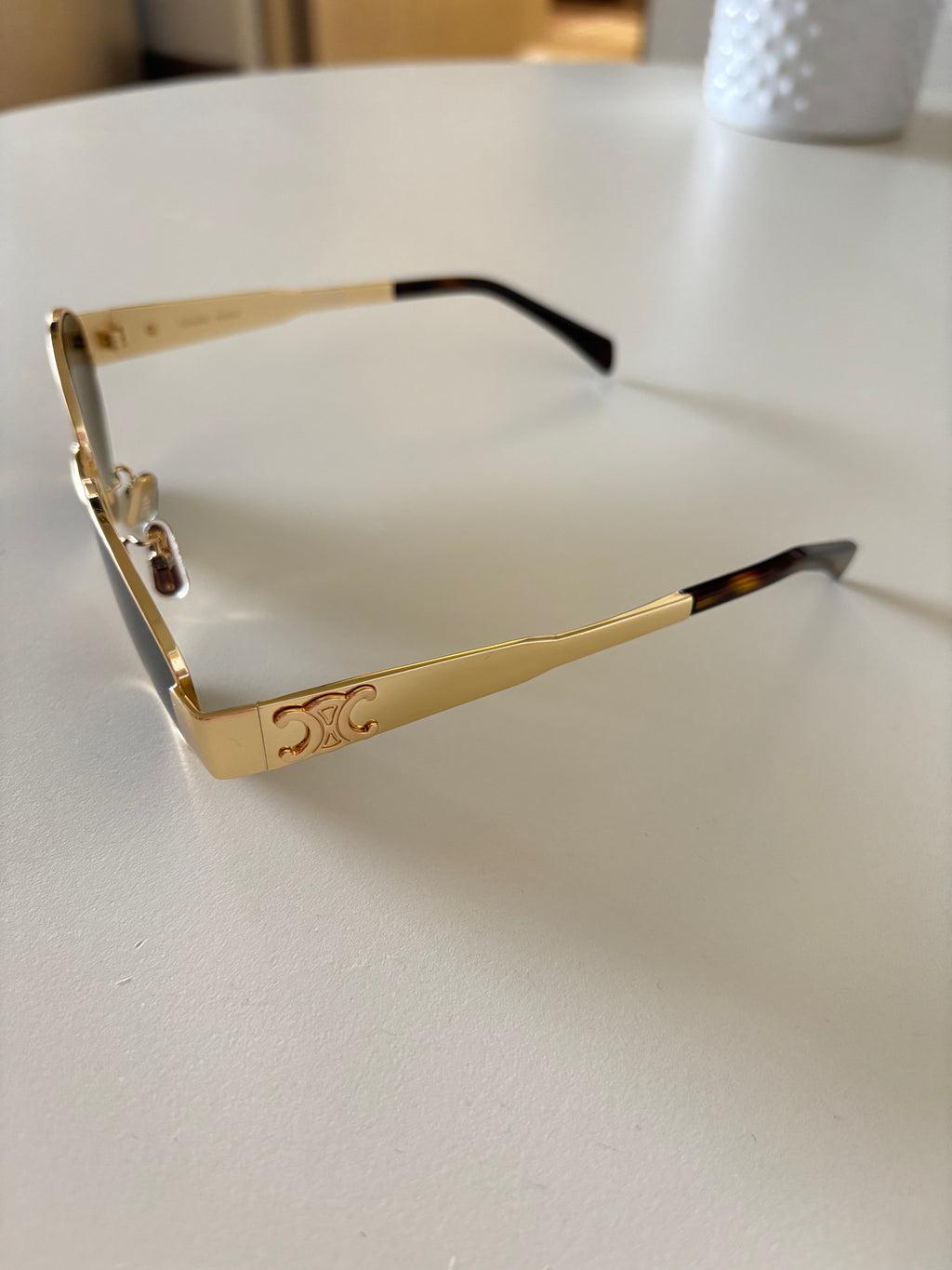 Celine lentes ovalados oro