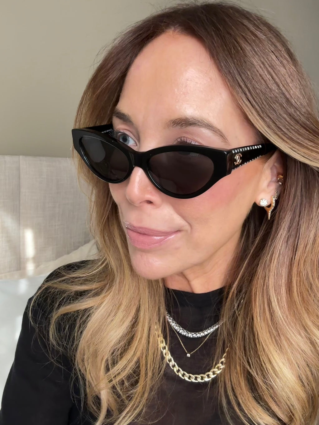 Chanel Cat-Eye Slim Negro