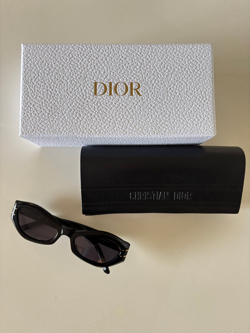 Dior lentes rectangulares negros