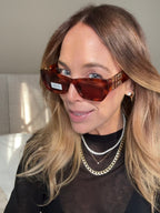 Miu Miu Rectangular Slim Havana Red