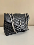YSL lou lou bag mediana negra